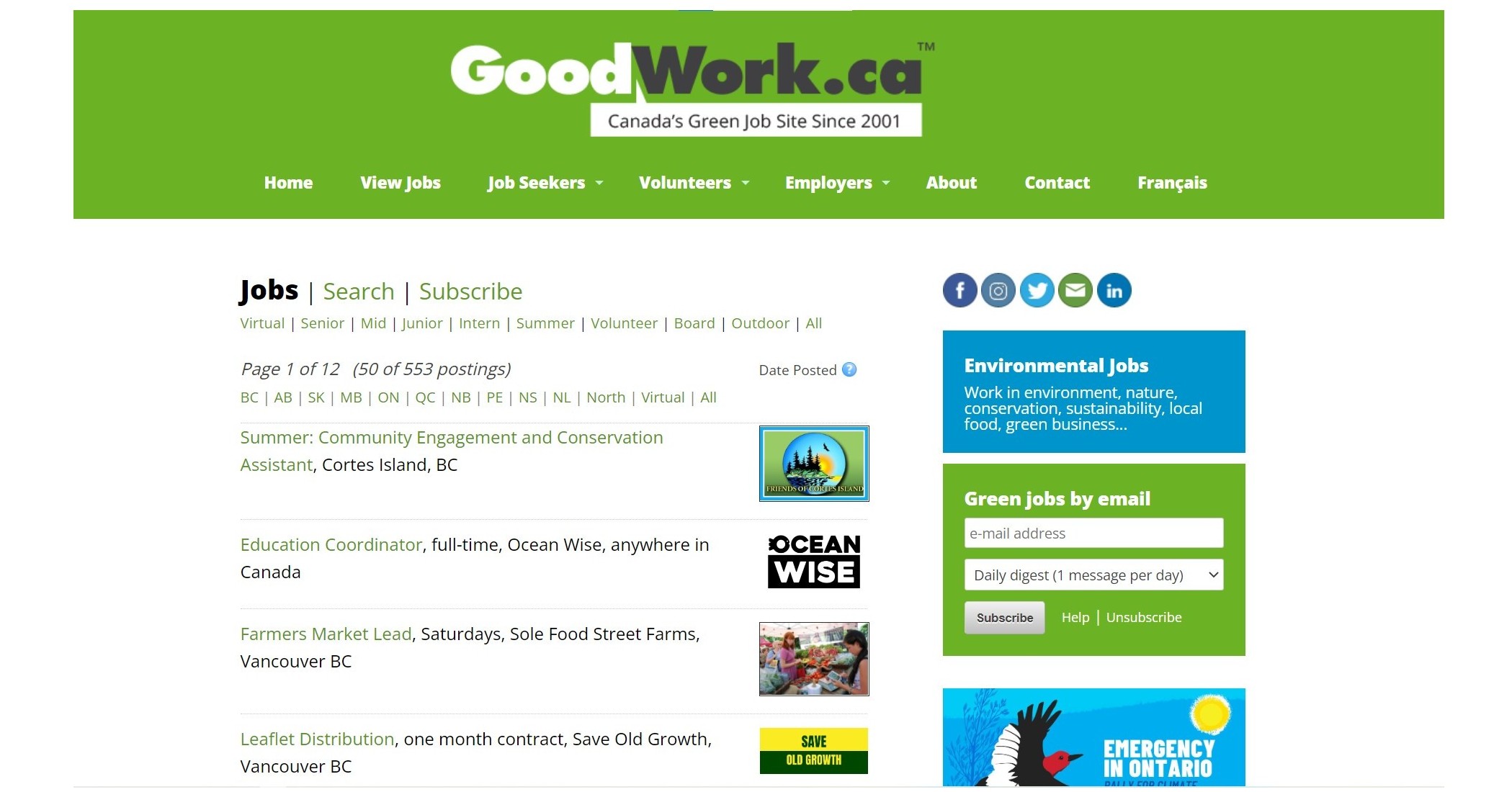 Environmental Jobs, Green Jobs, Conservation Jobs Environmental Jobs, Green Jobs, Conservation Jobs