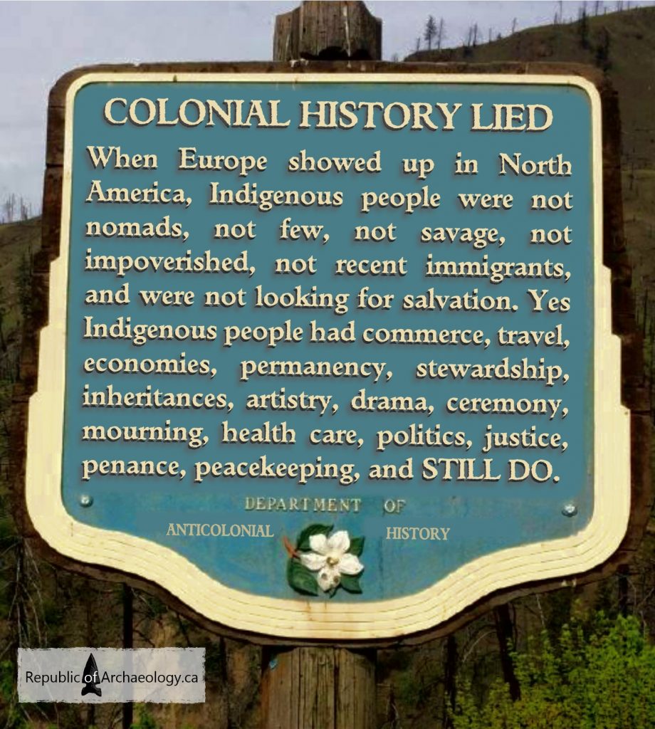 Decolonizing history plaque